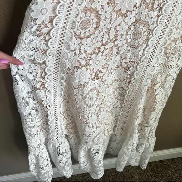 Just Me White Lace Dress - Picture 6 of 11
